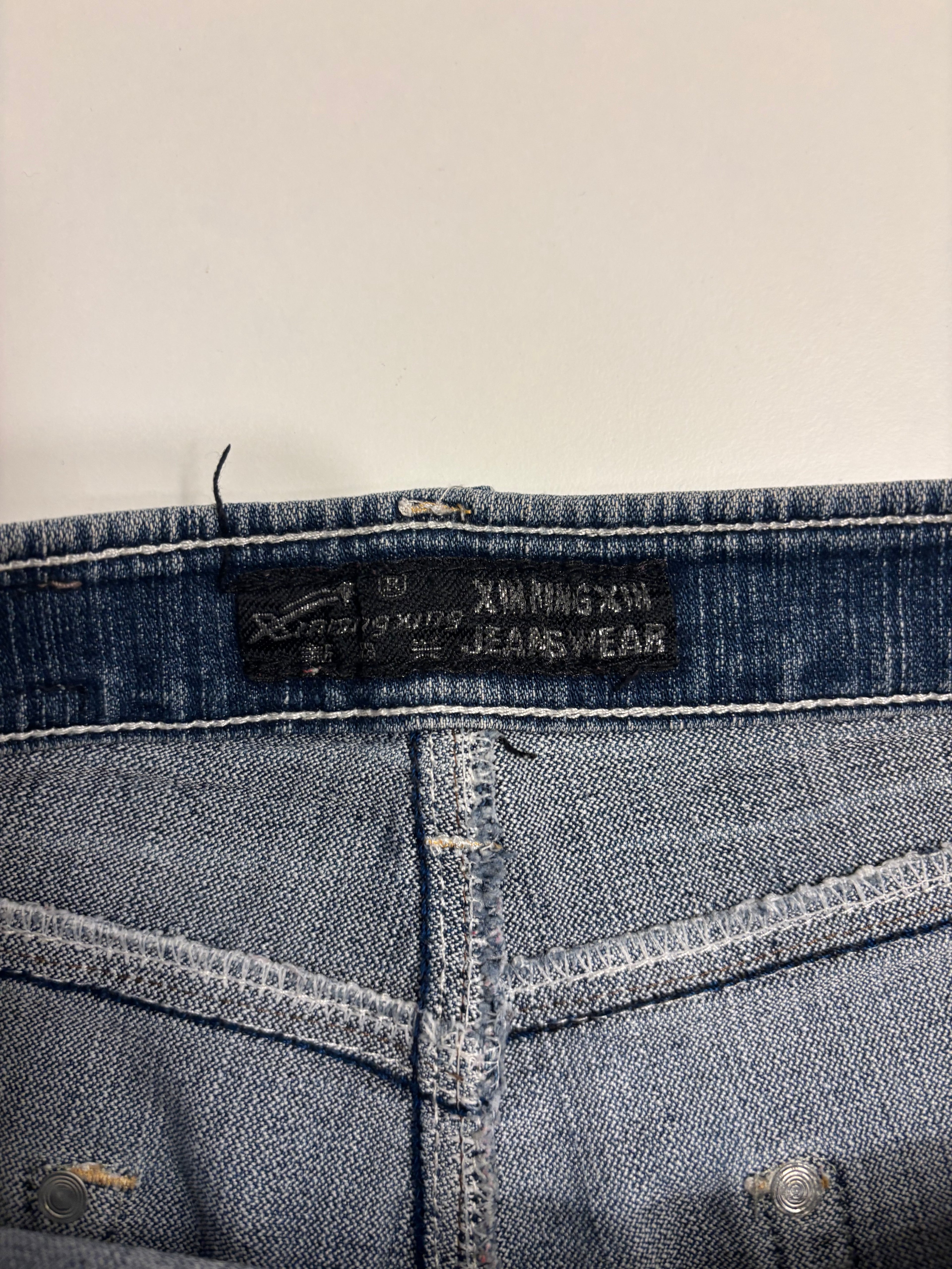 Vintage Jeans Sleng Pyntede Lommer