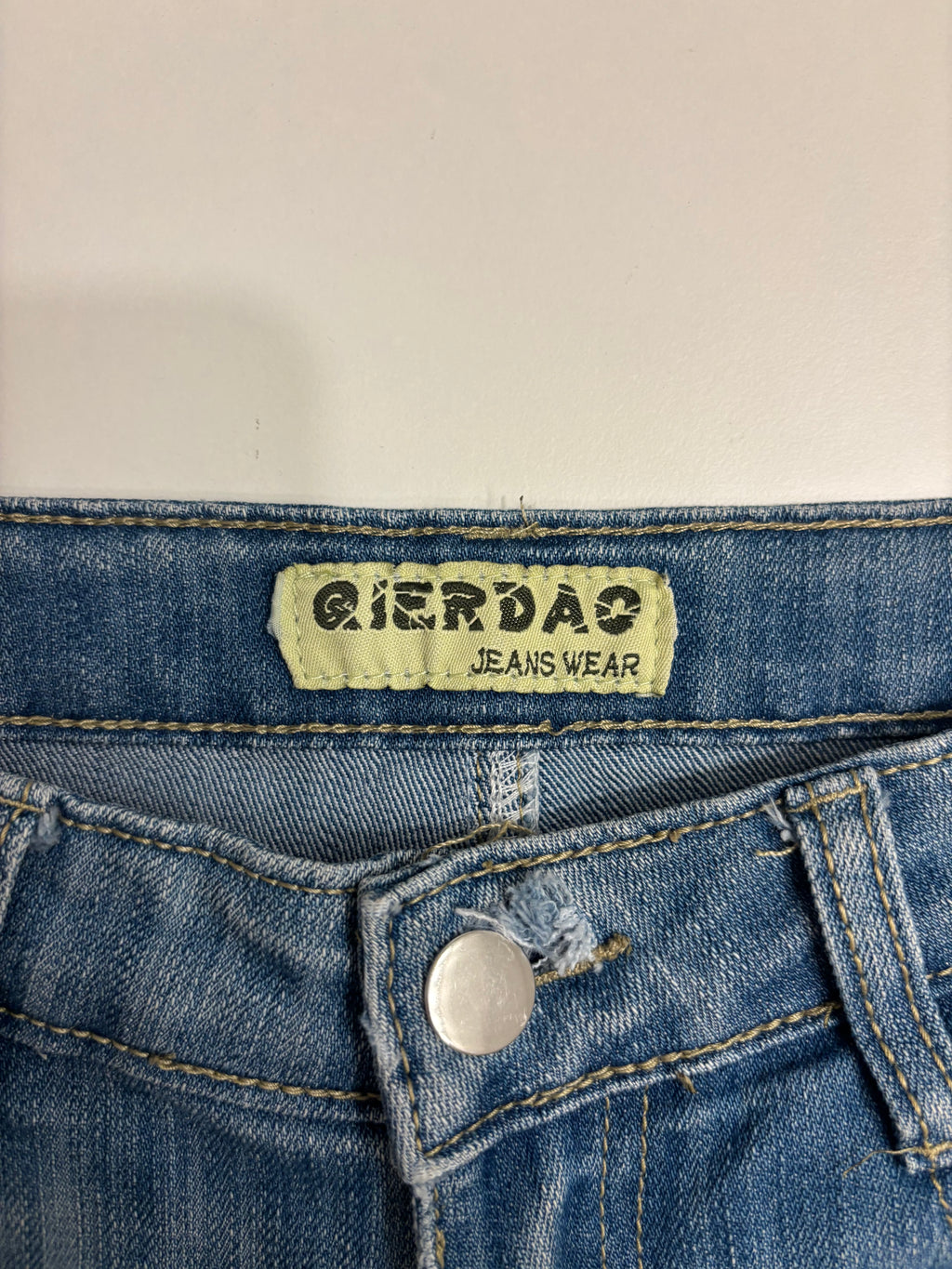 Vintage Jeans Sleng Pyntede Lommer