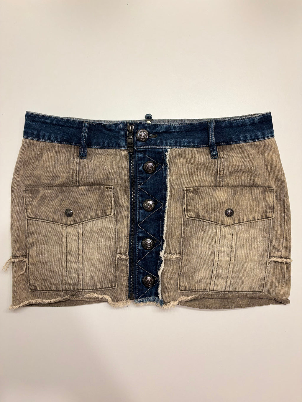 Y2K Mini Denim Lin Skjørt