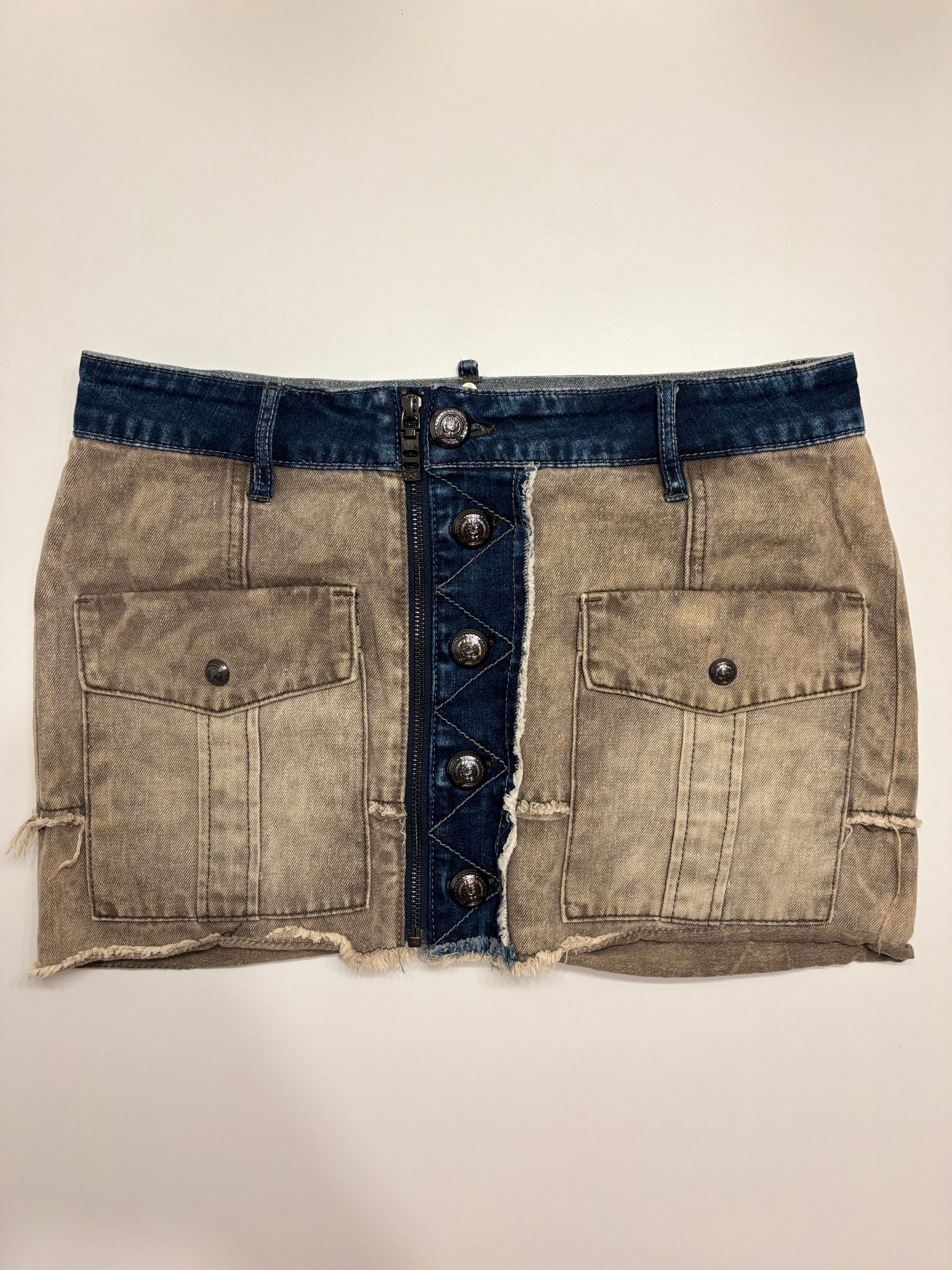 Y2K Mini Denim Lin Skjørt