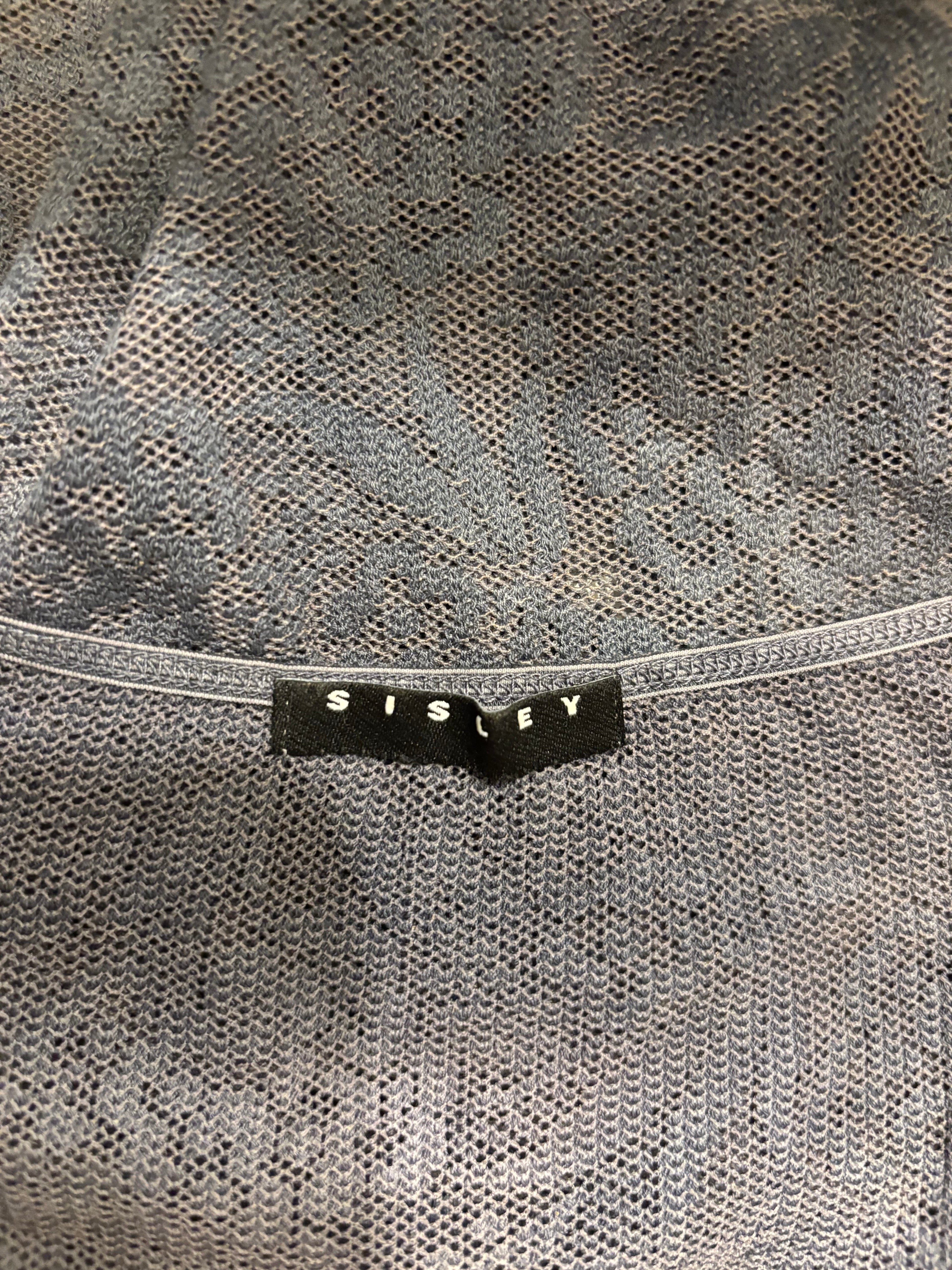 Grå Mesh Topp 3/4-ermer