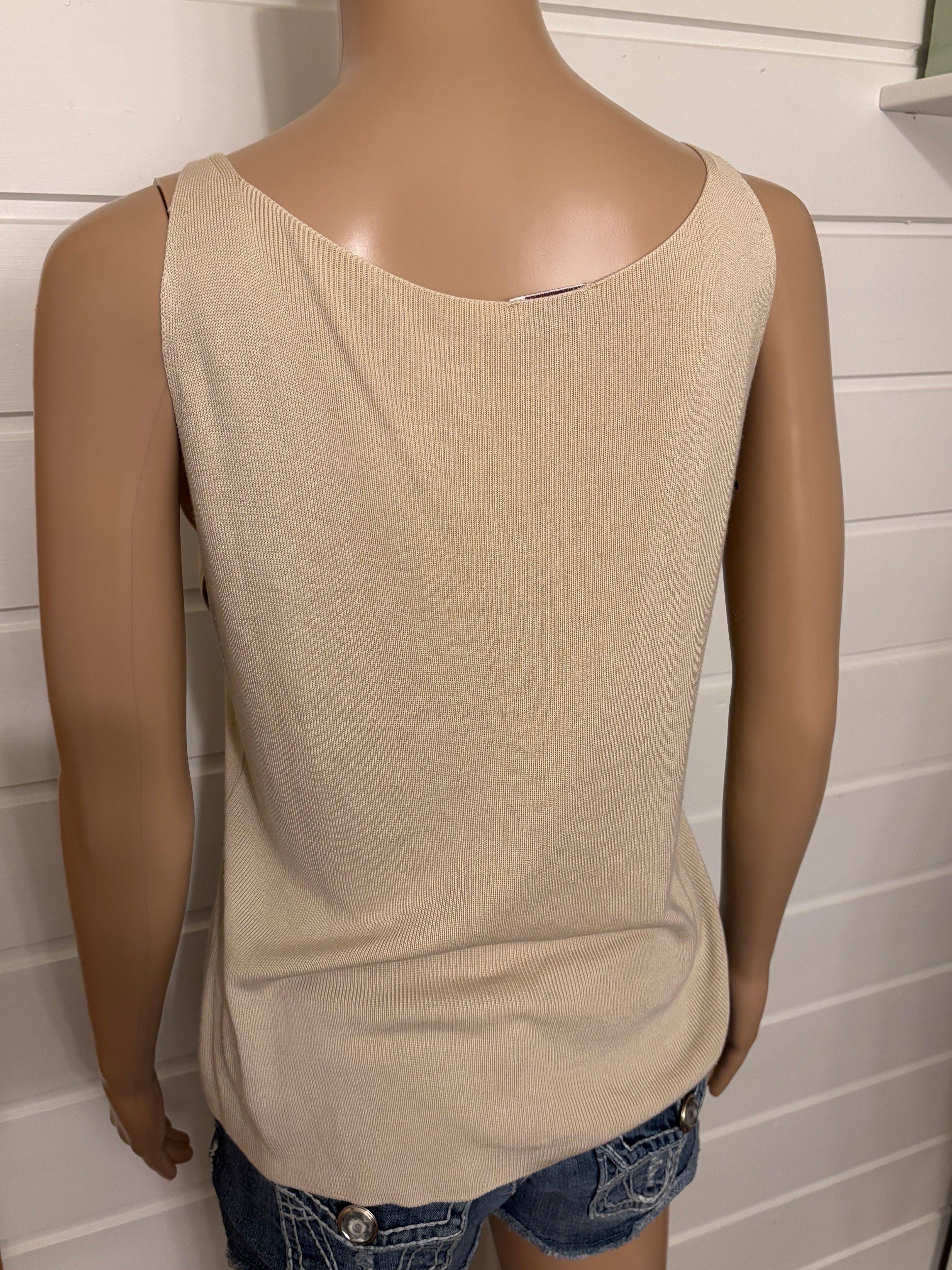 Beige Strikket Topp