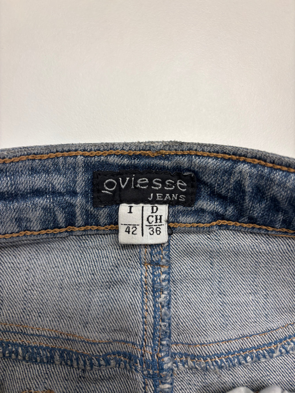Denim Mini Skjørt Paljetter