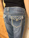 Vintage Jeans Bootcut Broderte Lommer