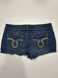 Y2K Denim Shorts Broderte Lommer