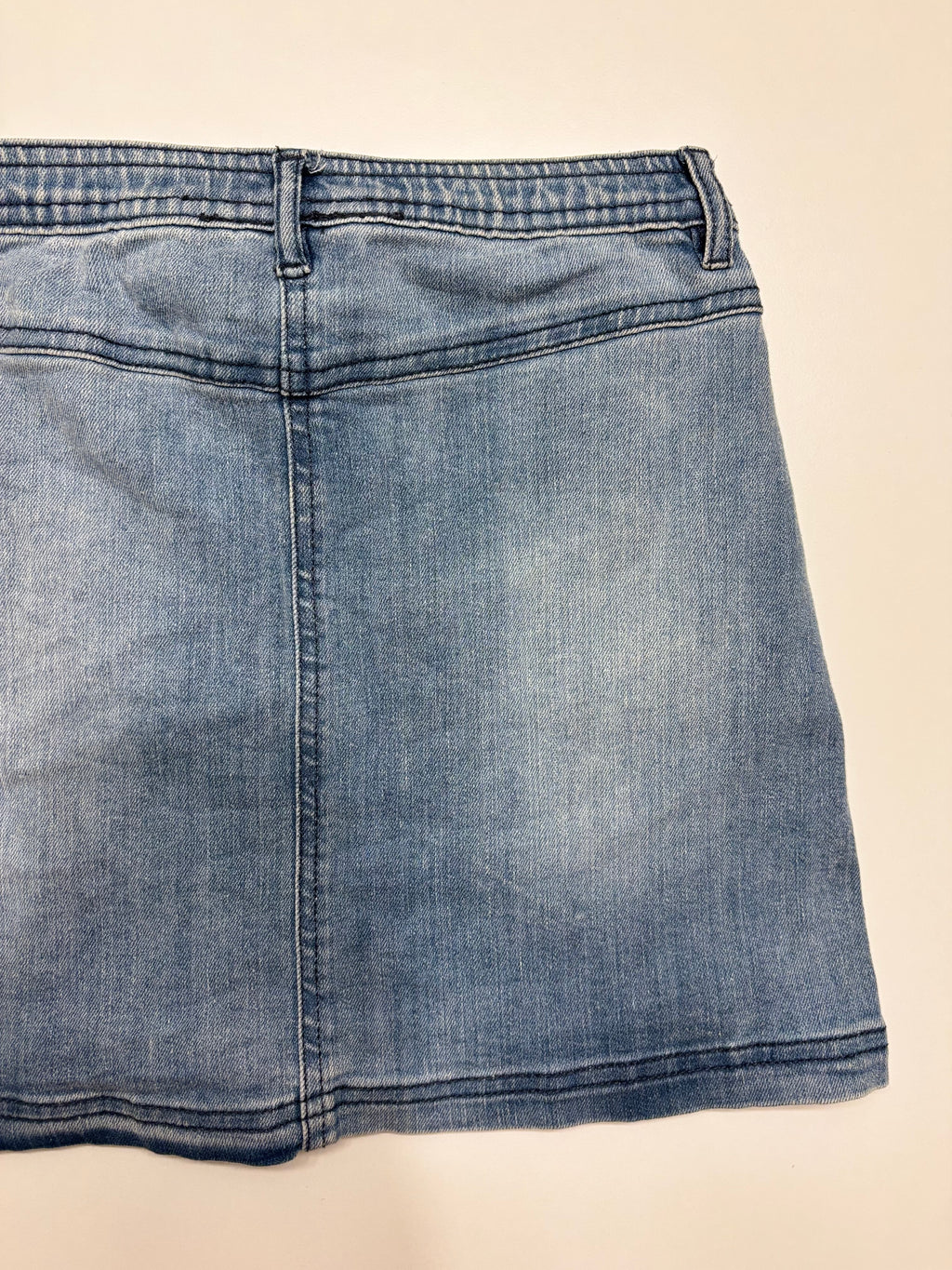 Lyseblå Denim Mini Skjørt