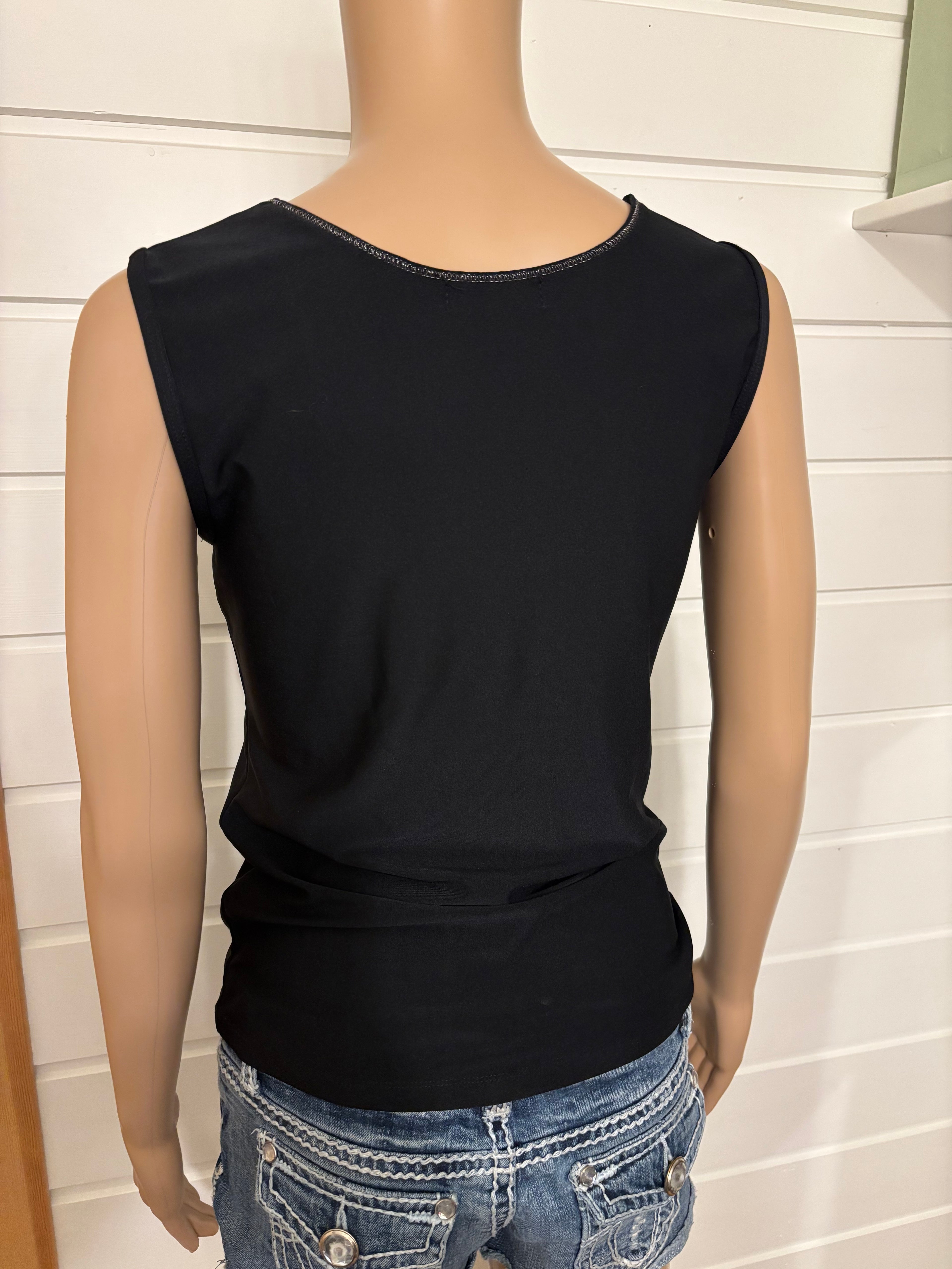 Svart Topp Blonder Glitter Detaljer