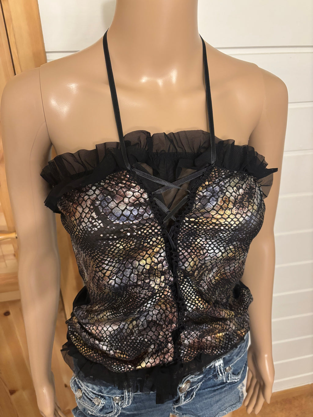 Dyre Print Mesh Topp