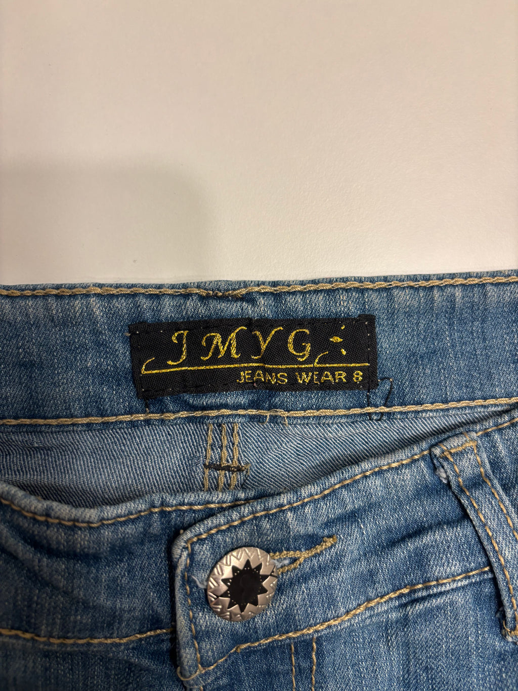 Vintage Jeans Sleng Pyntede Lommer