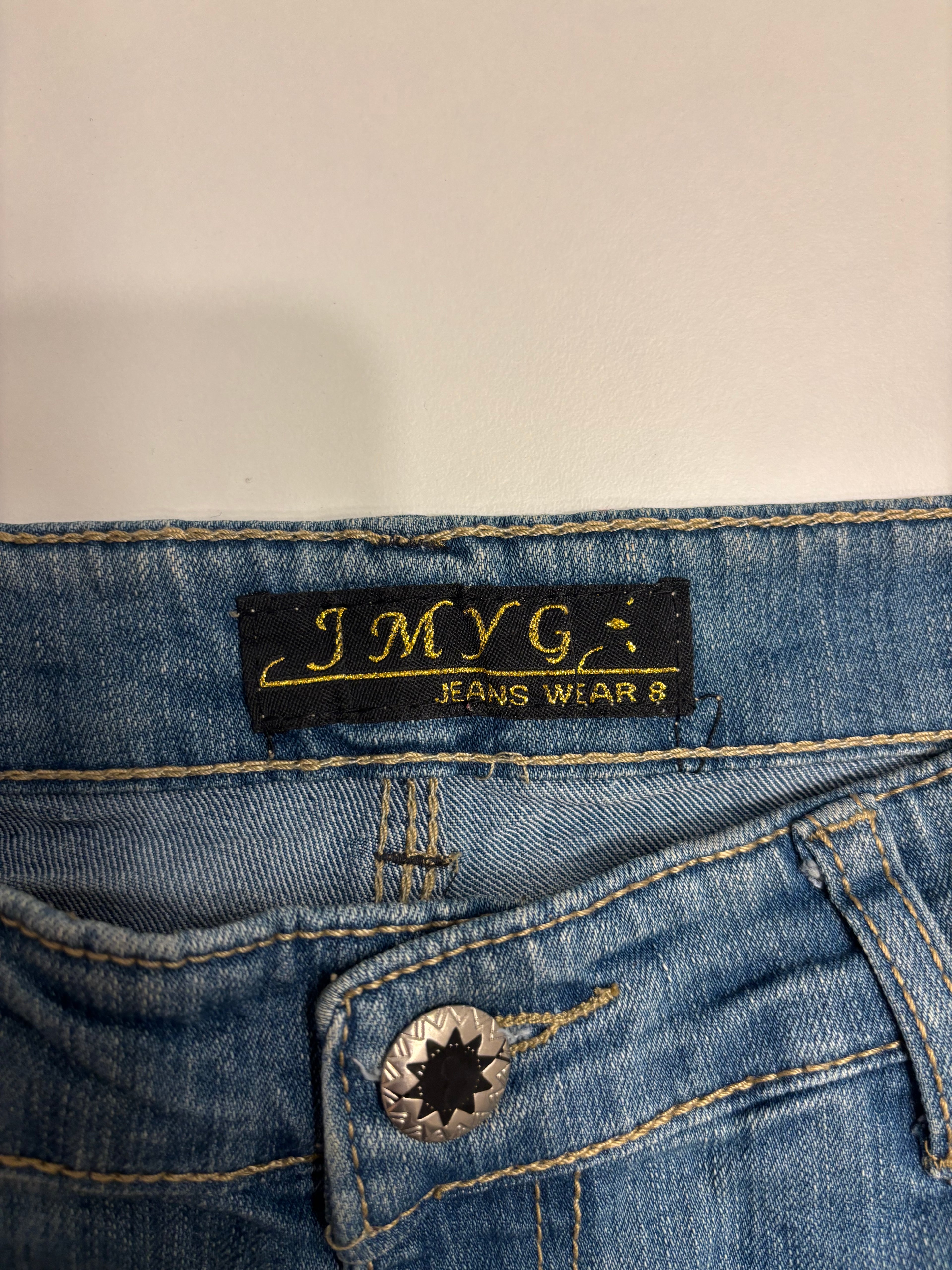 Vintage Jeans Sleng Pyntede Lommer