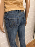 Lyseblå Jeans Sleng Pyntede Lommer