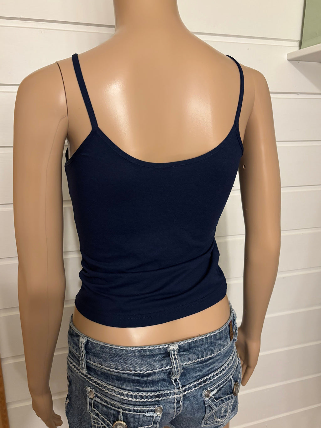 Mørkeblå Basic Mesh Topp