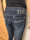 Vintage Jeans Sleng Pyntede Lommer