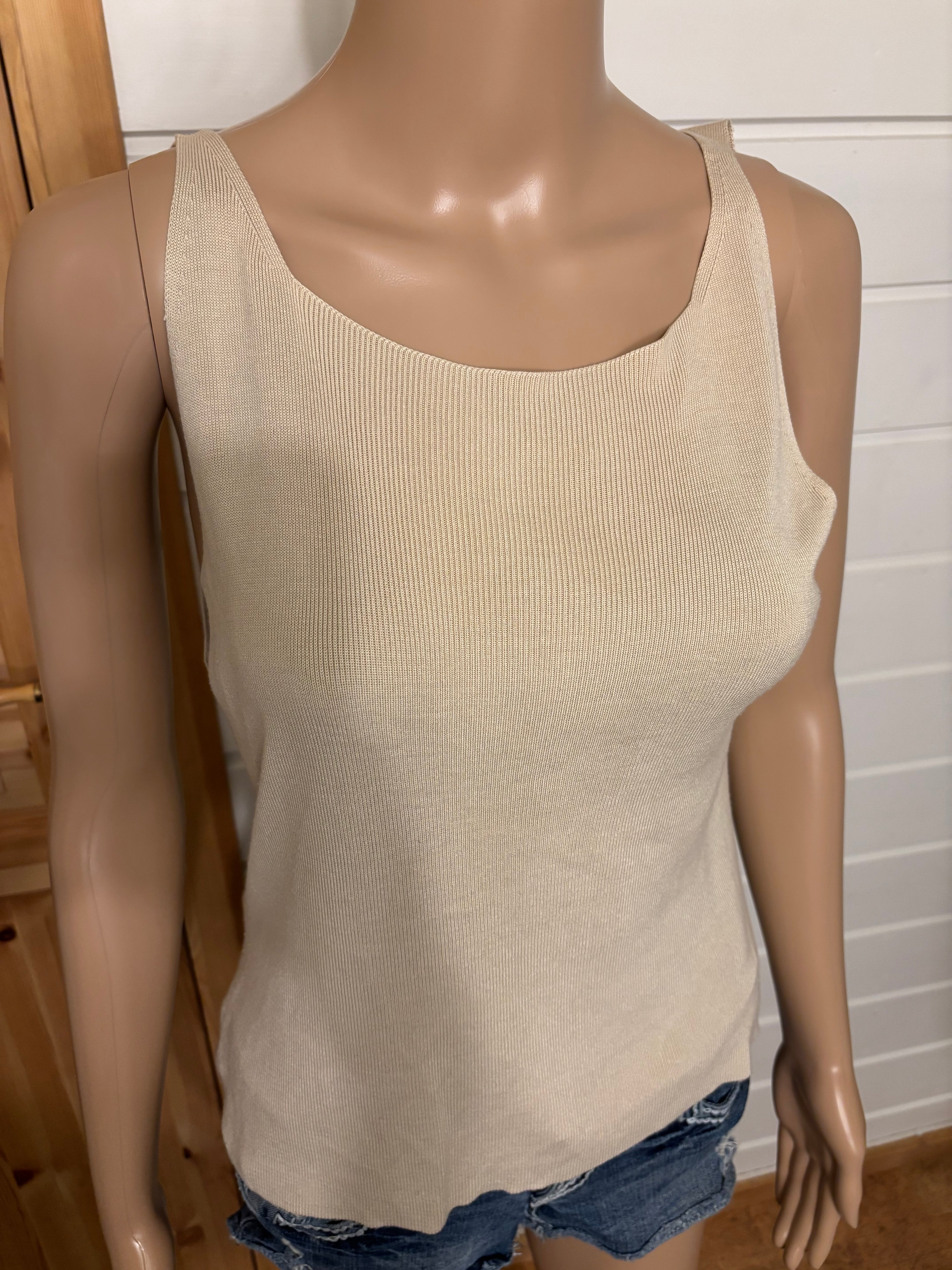 Beige Strikket Topp