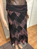 Retro Mesh Midi Skjørt