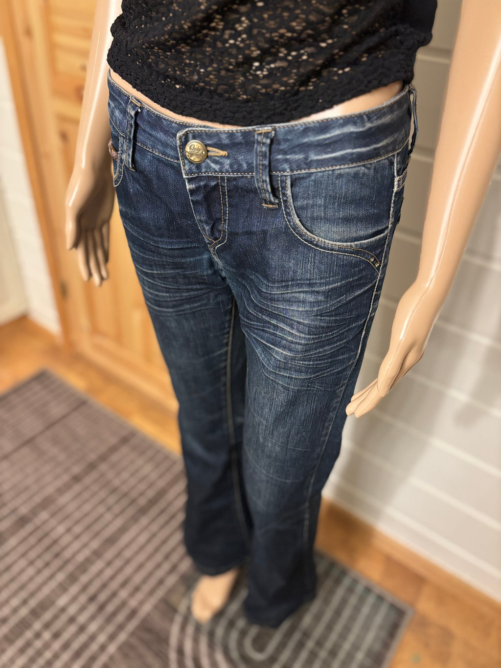 Only Vintage Jeans Sleng Borderte Lommer
