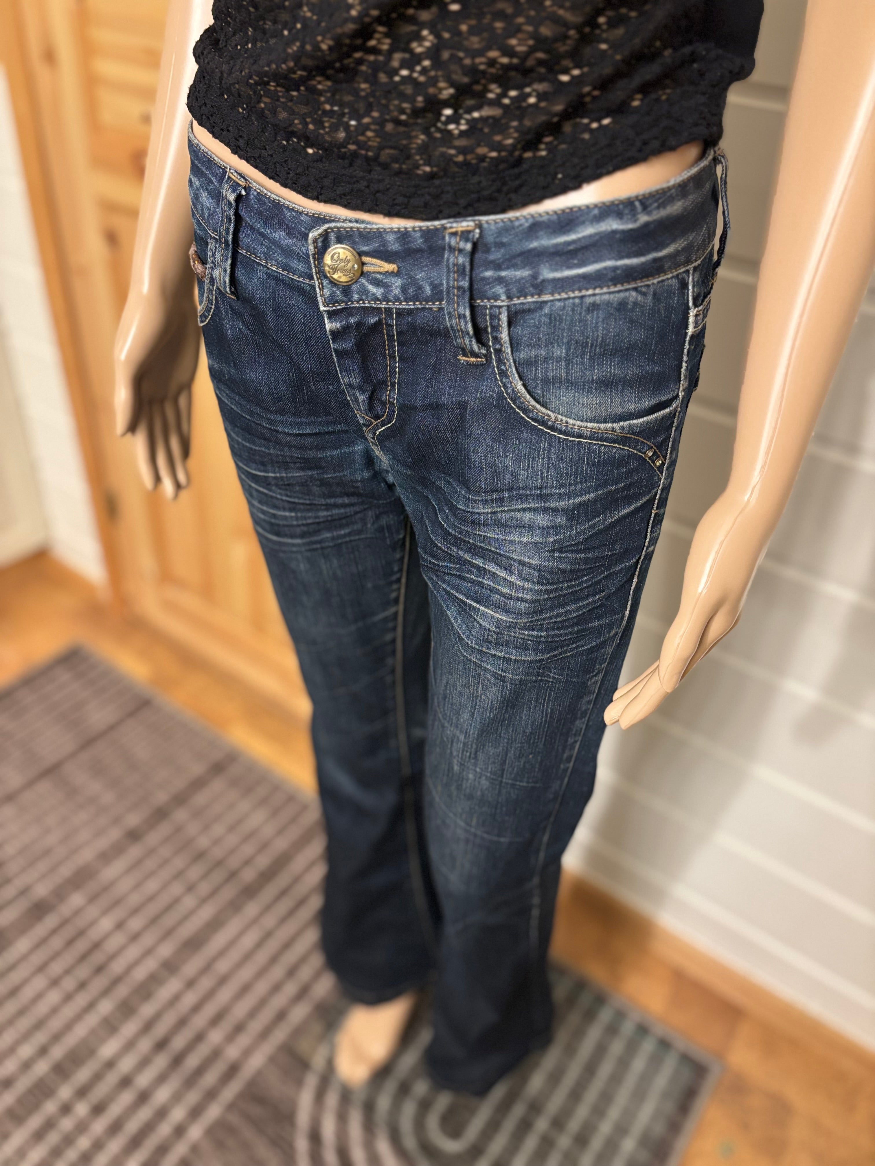 Only Vintage Jeans Sleng Borderte Lommer