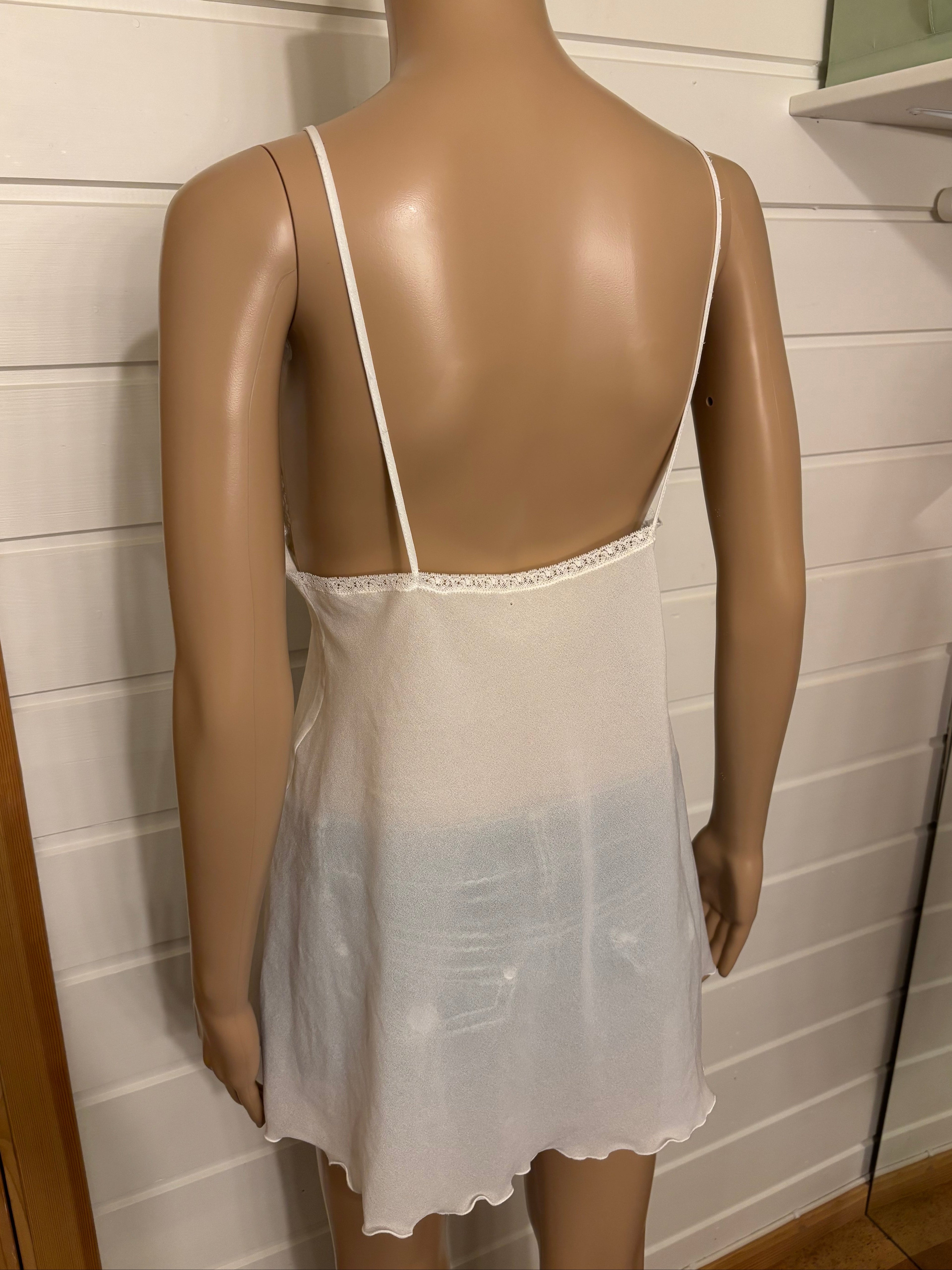 Hvit Mesh Topp Blonder