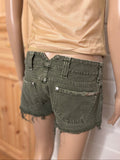 Grønn Denim Shorts