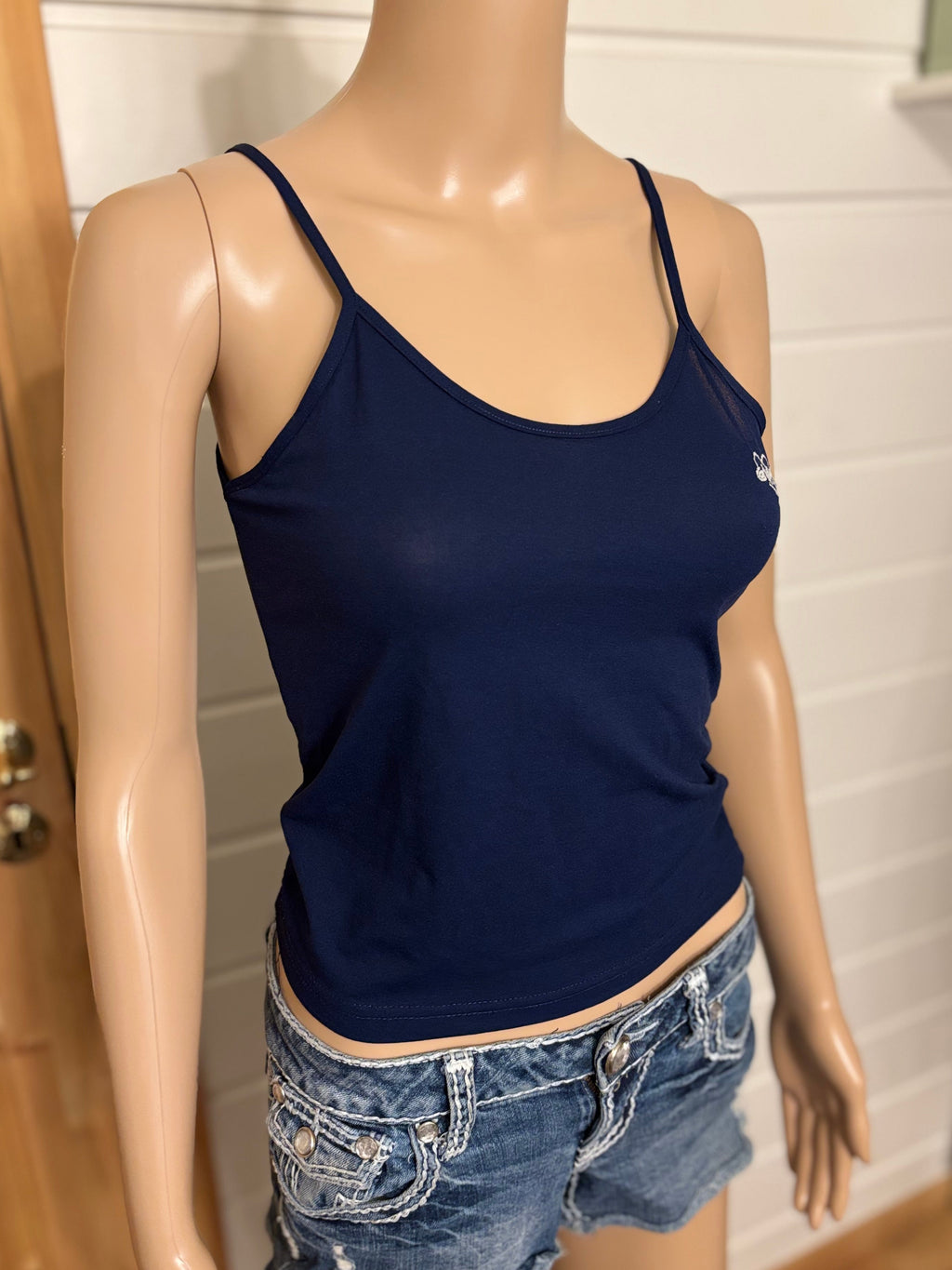 Mørkeblå Basic Mesh Topp