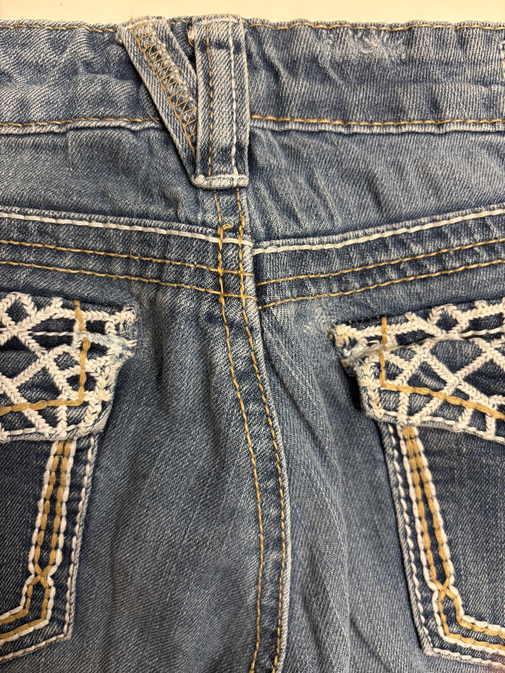 Vintage Jeans Bootcut Broderte Lommer