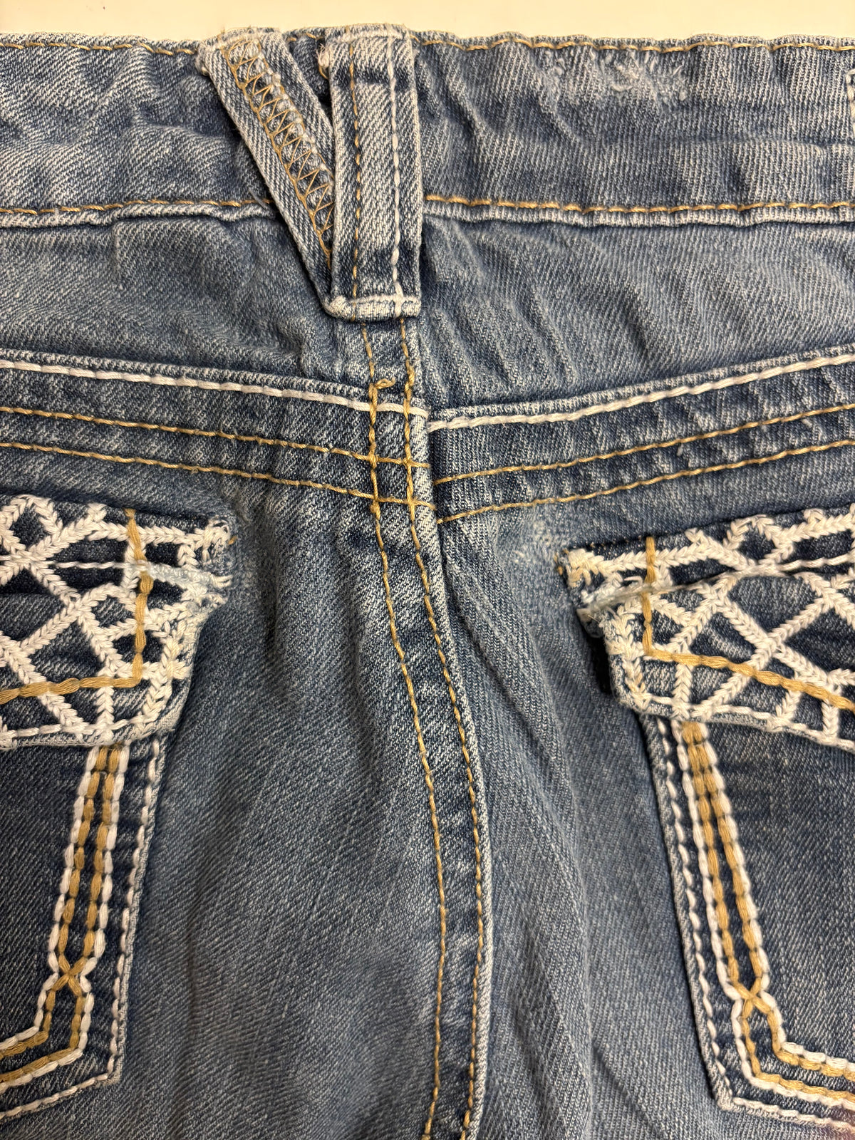 Vintage Jeans Bootcut Broderte Lommer