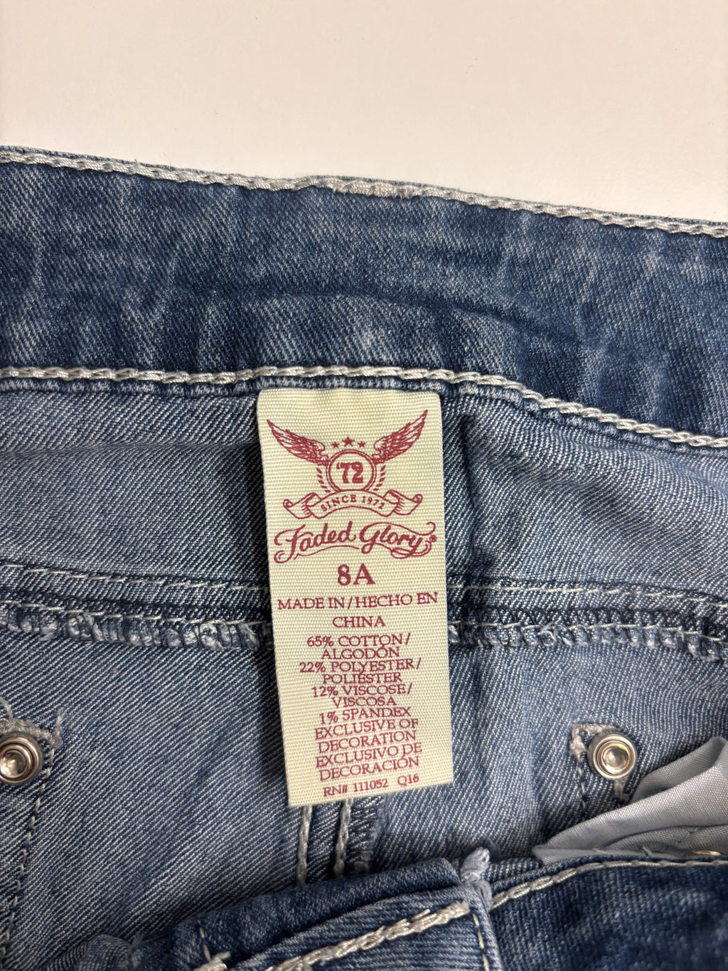 Vintage Jeans Sleng Pyntede Lommer