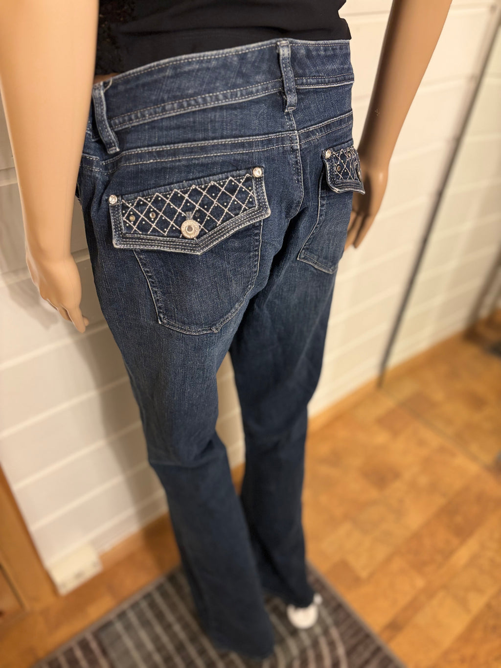 Vintage Jeans Bootcut Pyntede Lommer