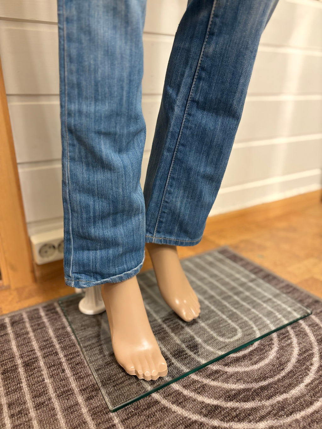 Vintage Jeans Sleng Pyntede Lommer