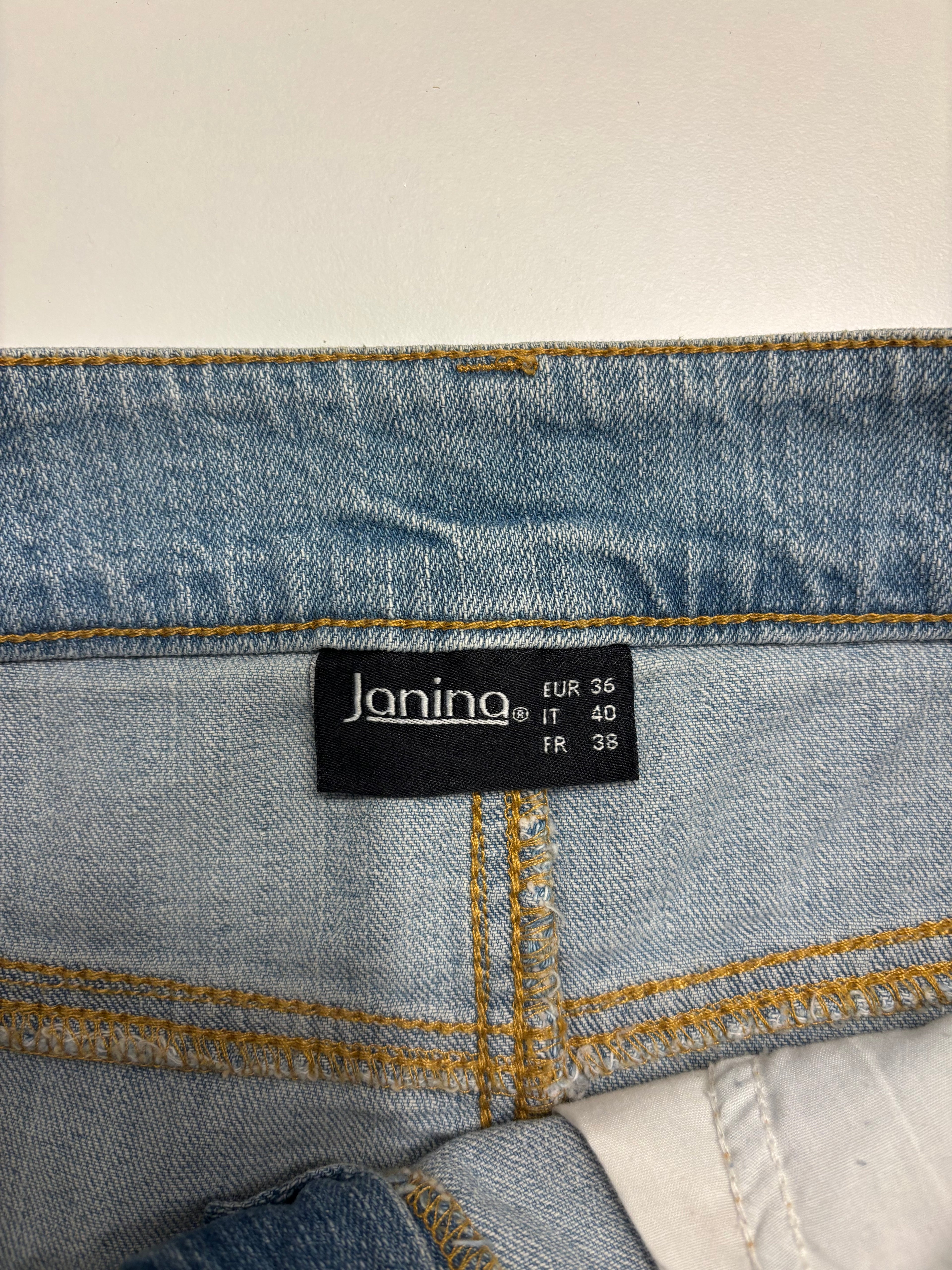 Lyseblå Denim Mini Skjørt
