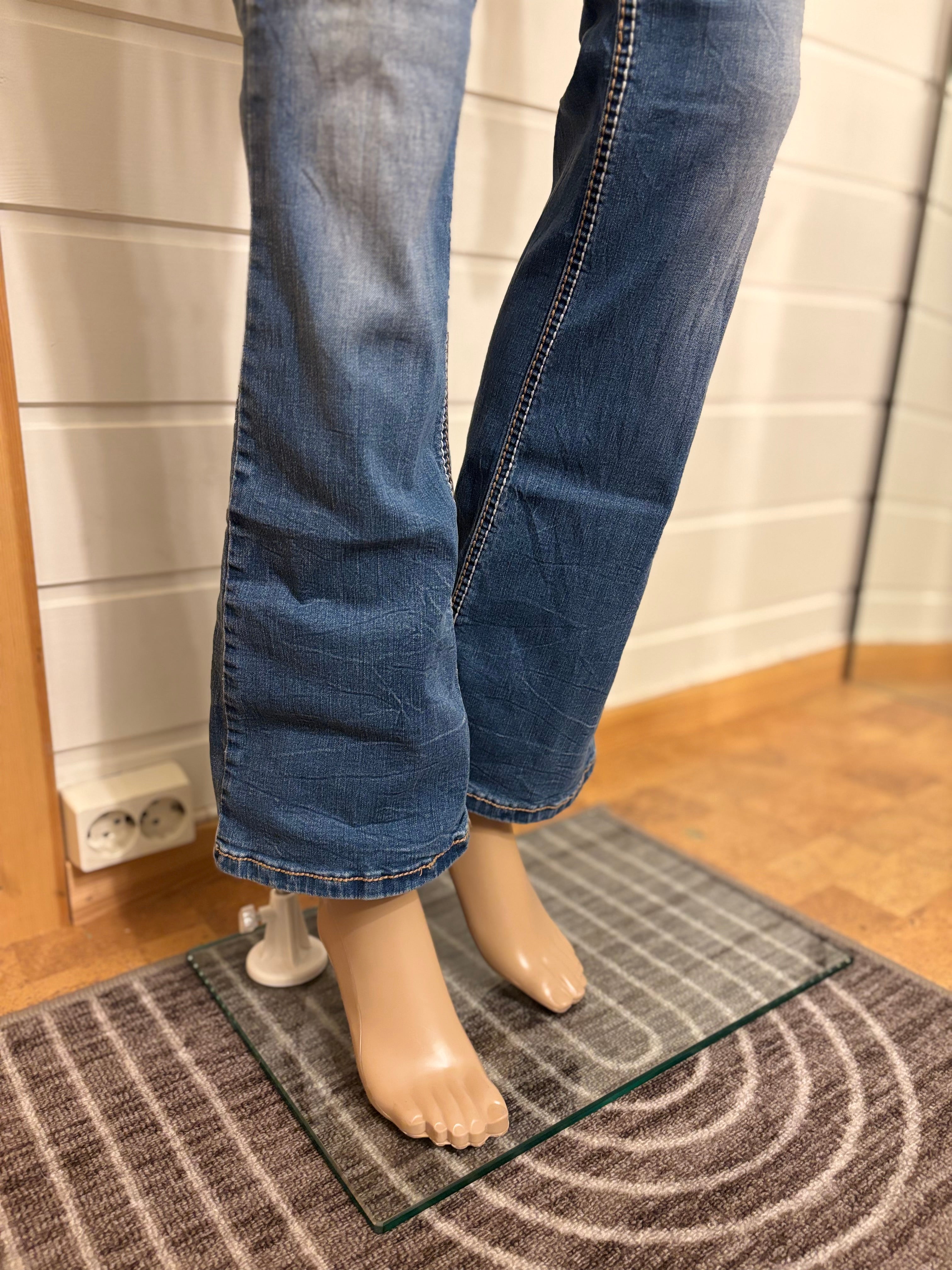 Amethyst Jeans Sleng Pyntede Lommer