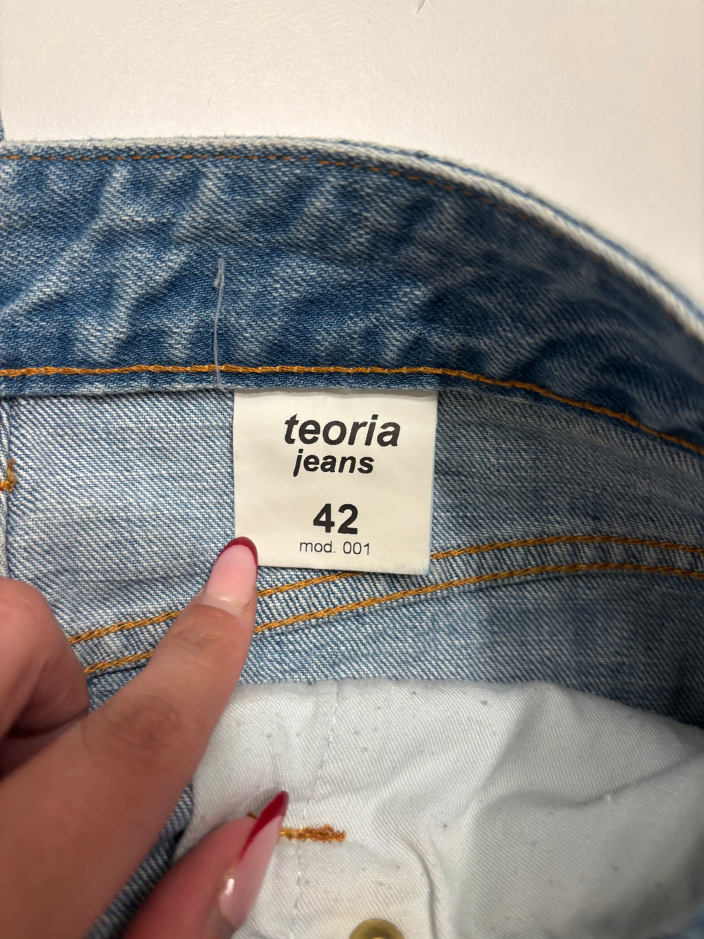 Lyseblå Denim Mini Skjørt