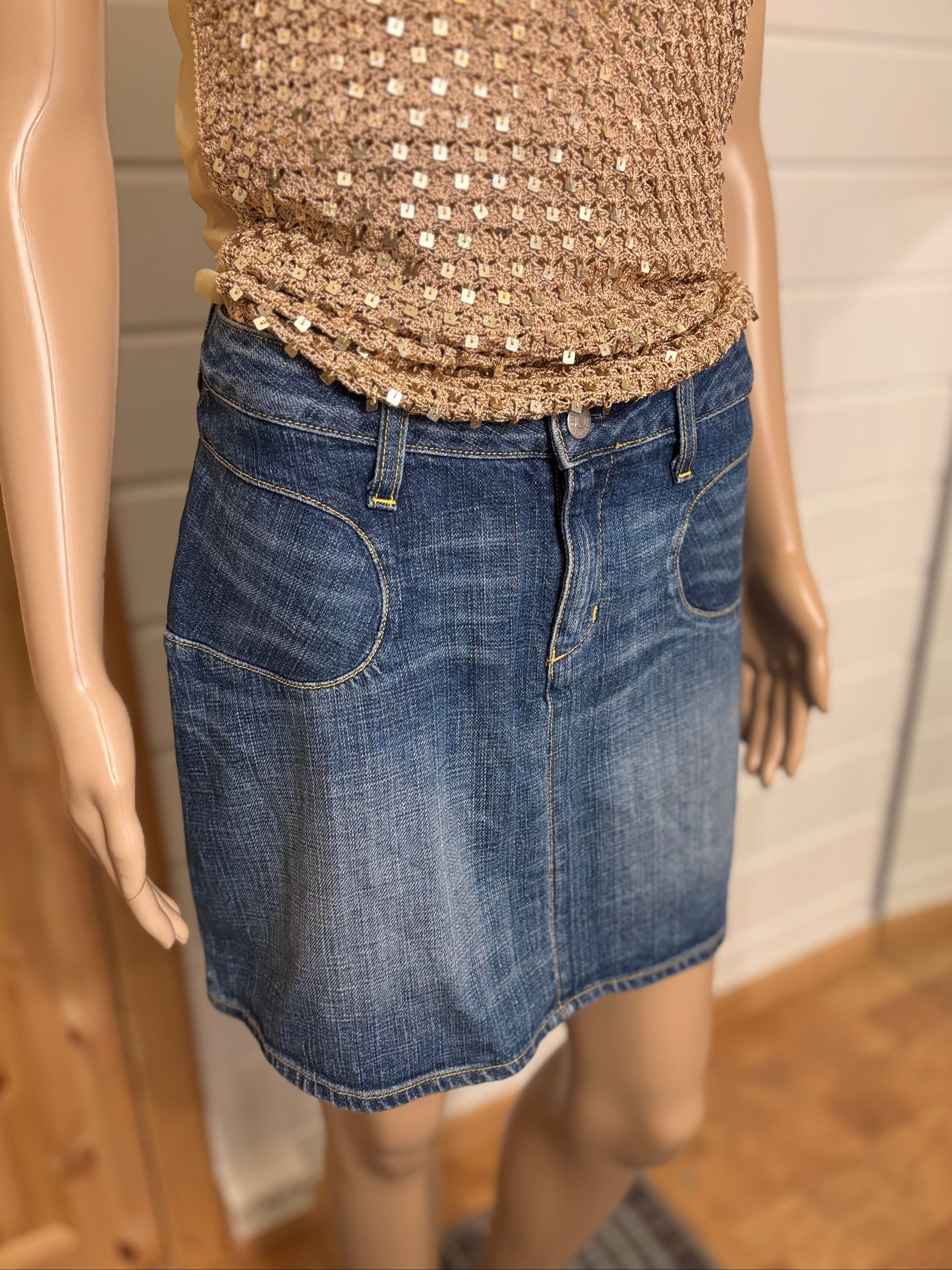 Mini Denim Skjørt