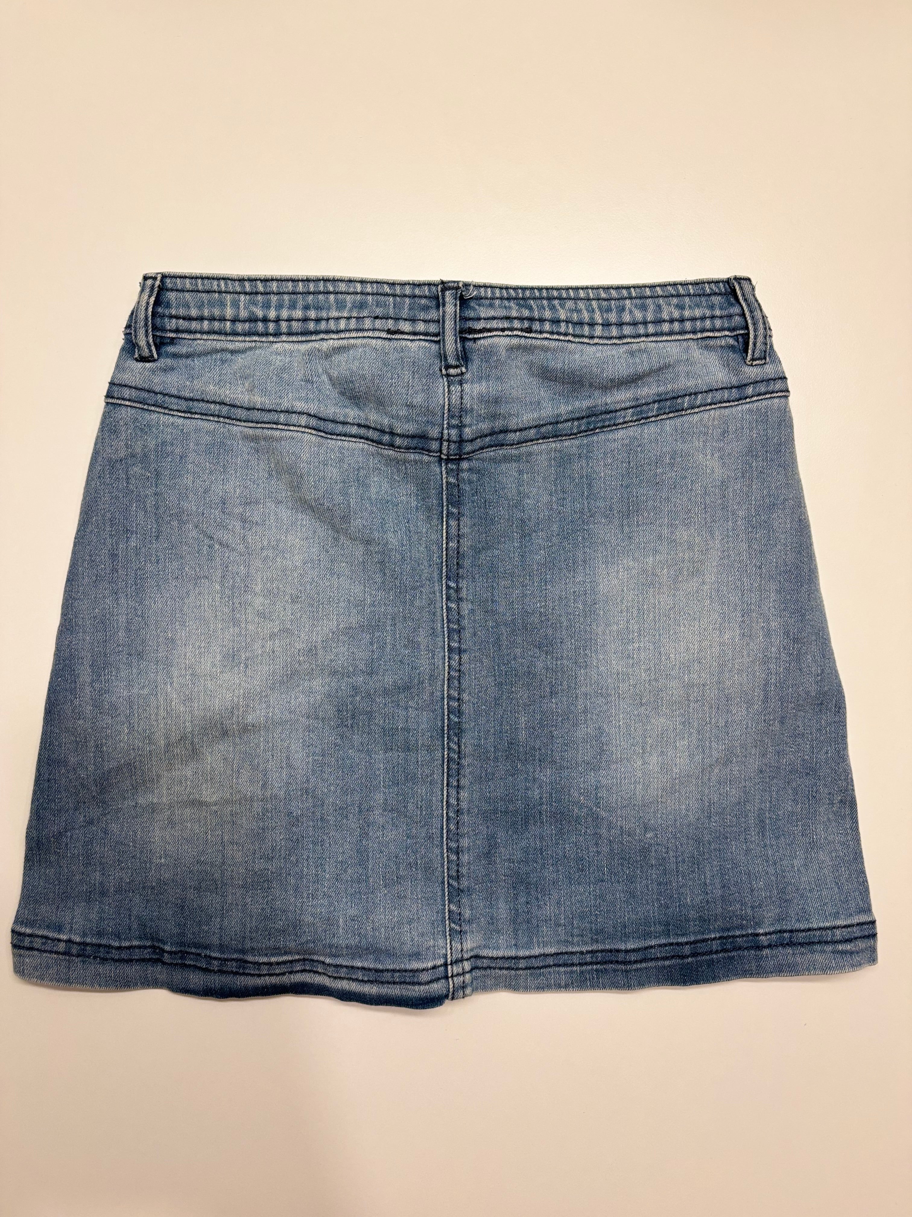 Lyseblå Denim Mini Skjørt