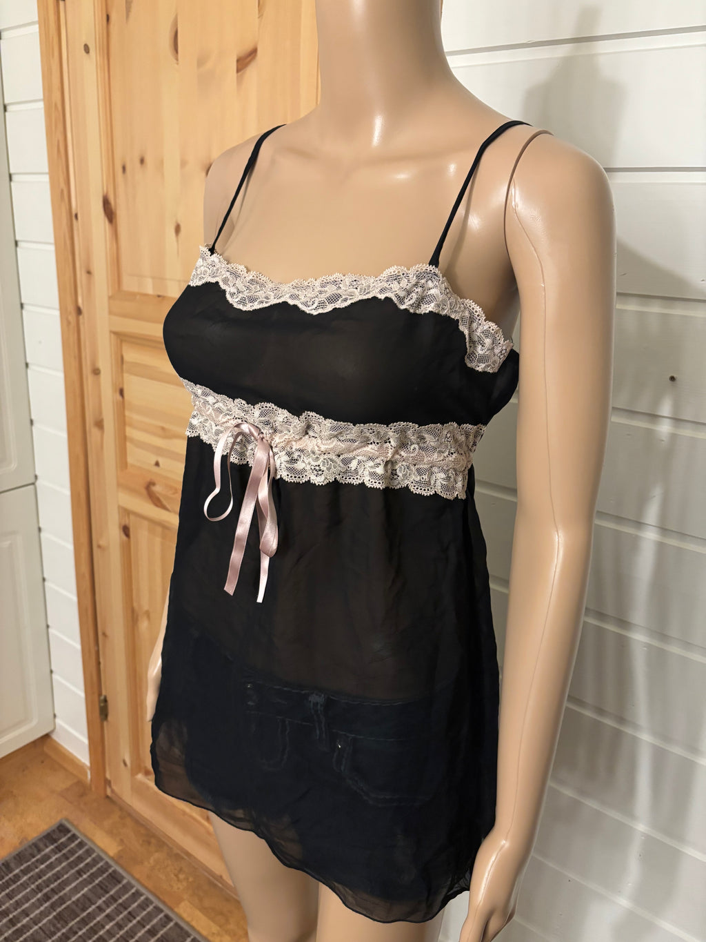Intimissimi Svart Mesh Topp Blonder
