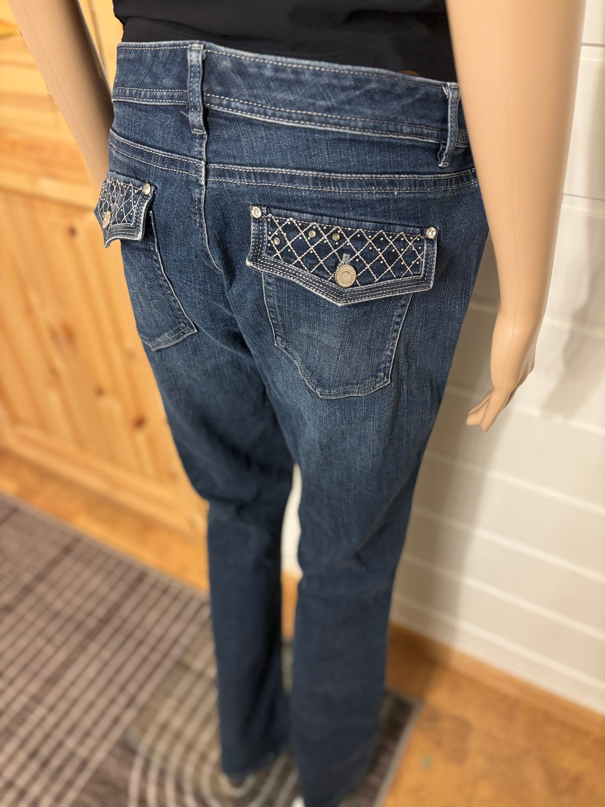 Vintage Jeans Bootcut Pyntede Lommer
