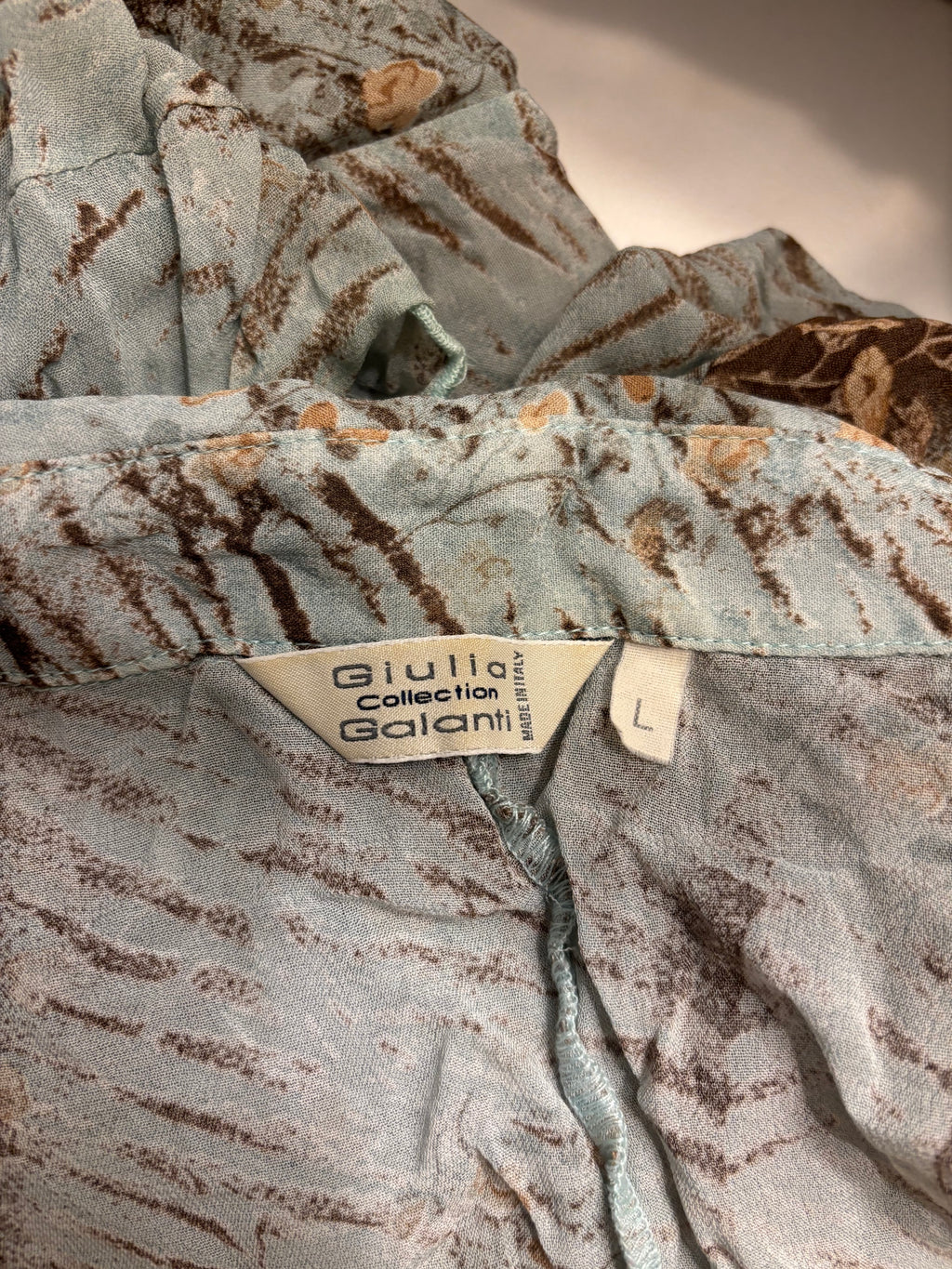 Mønstret Mesh Bluse