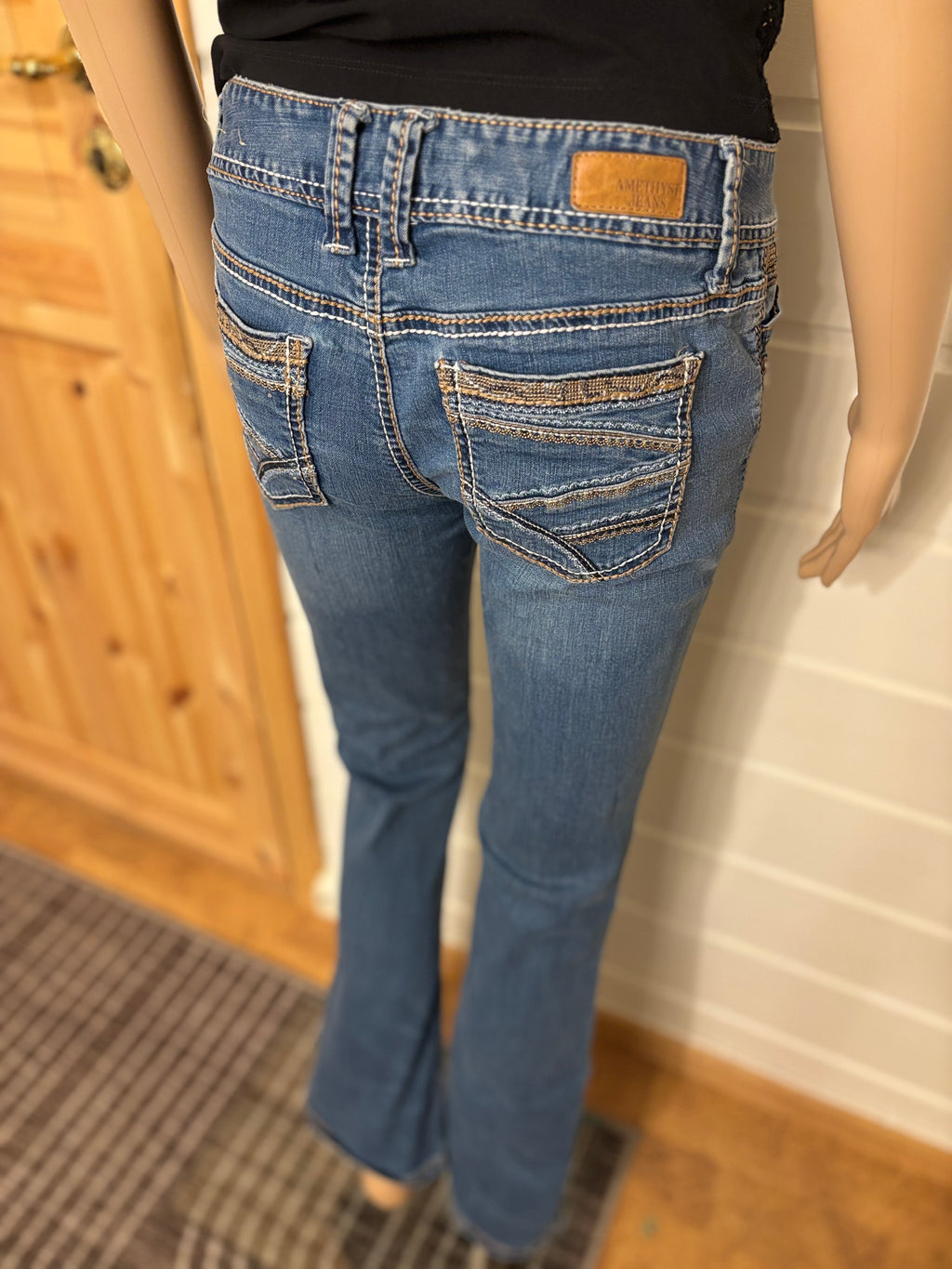 Amethyst Jeans Sleng Pyntede Lommer