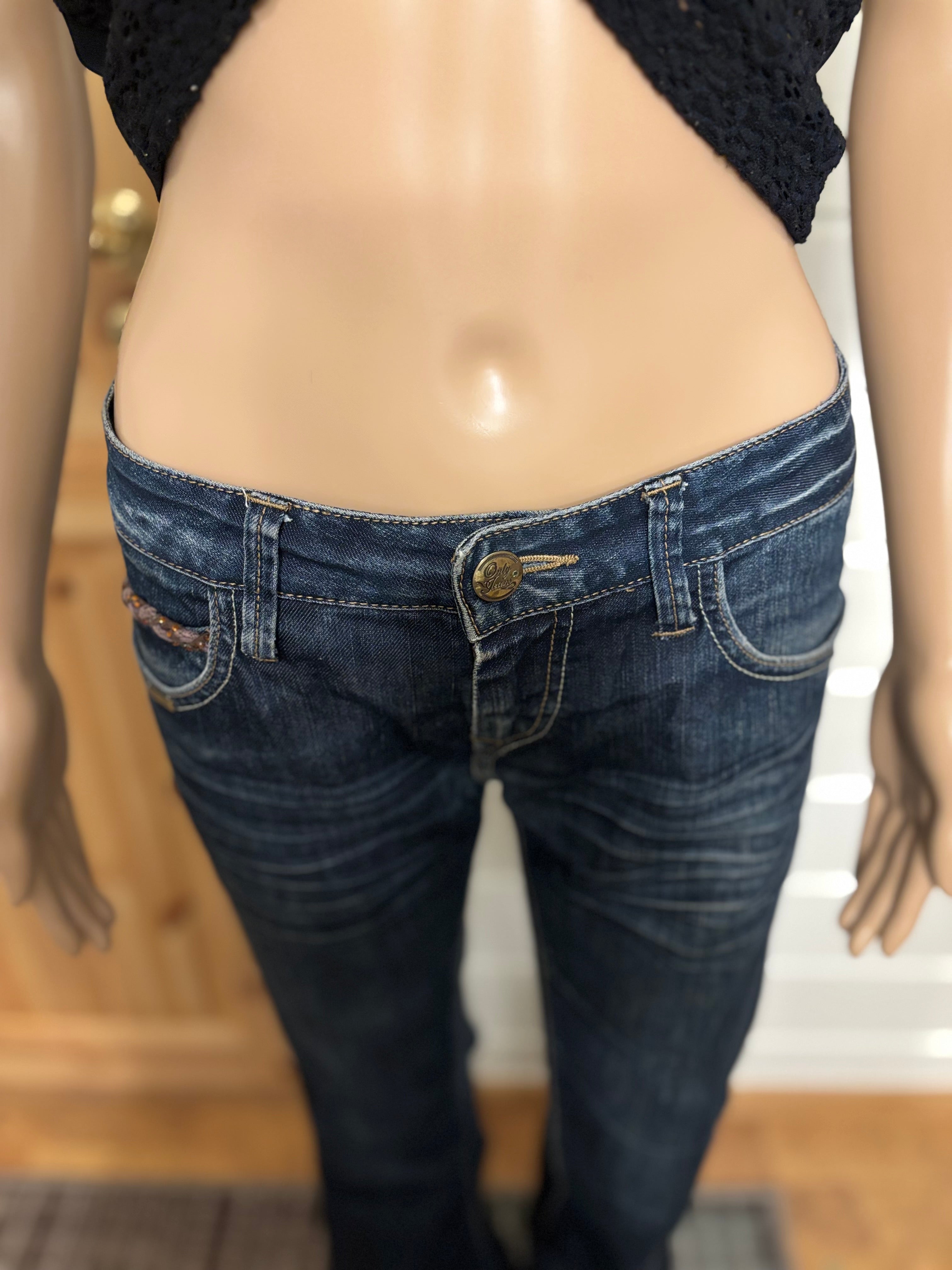 Only Vintage Jeans Sleng Borderte Lommer