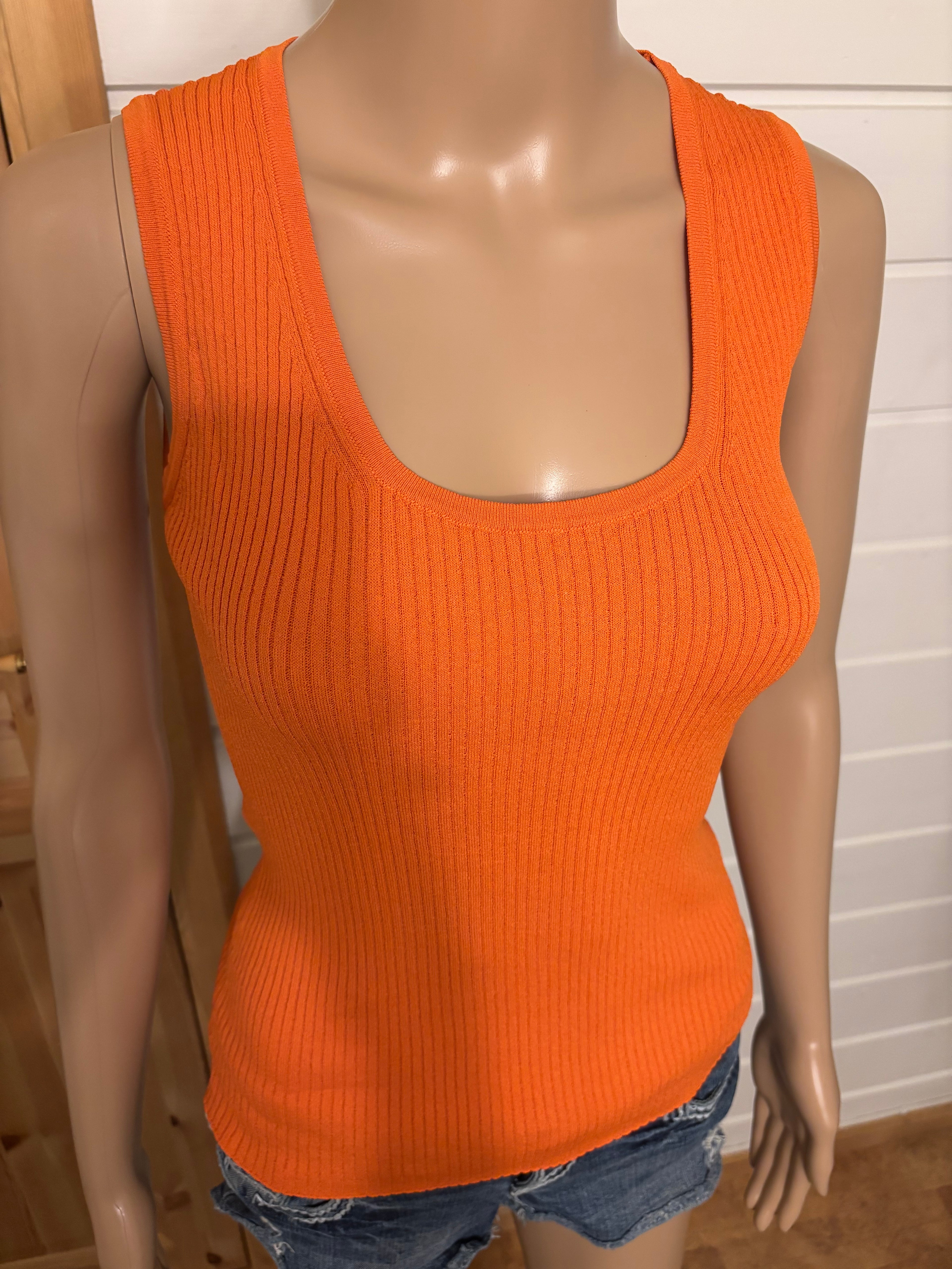MaxMara Oransje Strikket Topp