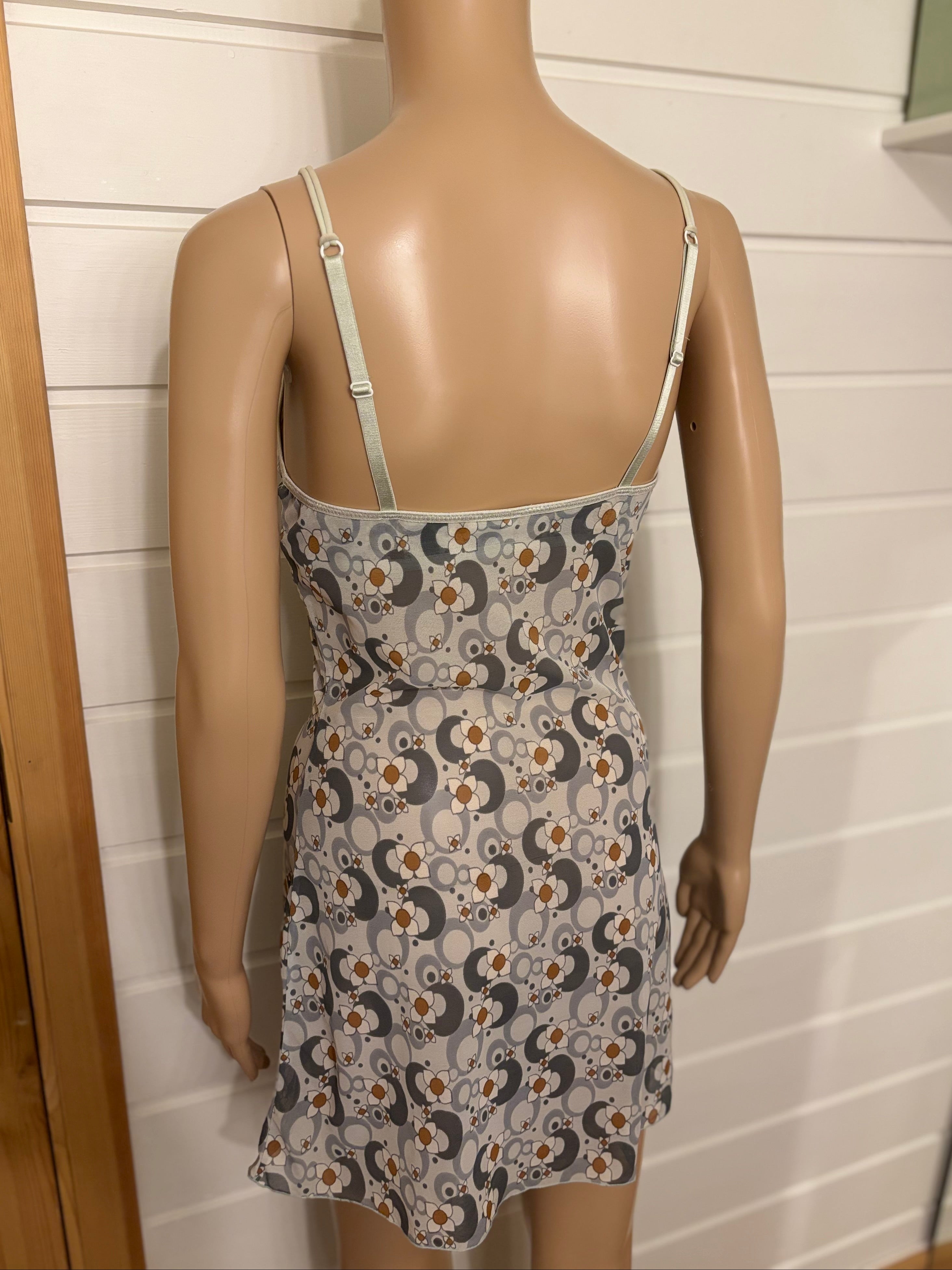 Mønstret Mesh Mini Kjole