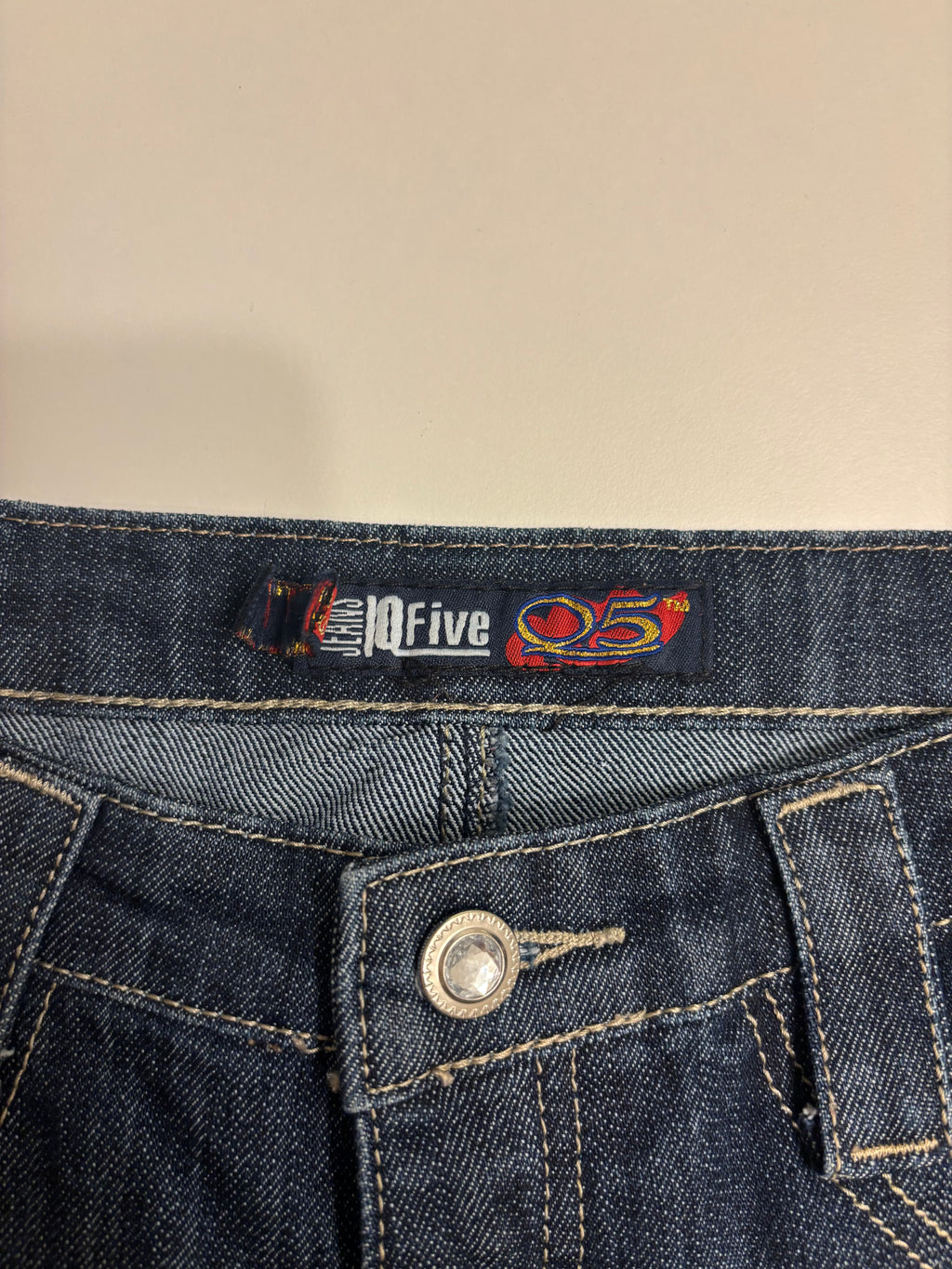 Vintage Jeans Sleng Pyntede Lommer