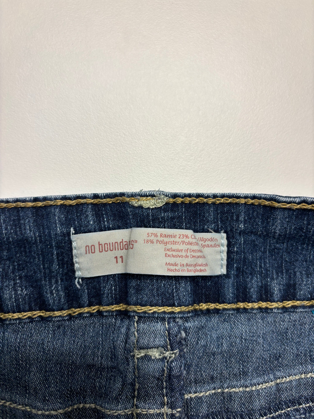 Y2K Denim Shorts Broderte Lommer