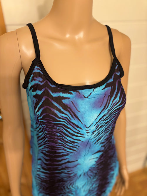 Blå Zebra Print Topp