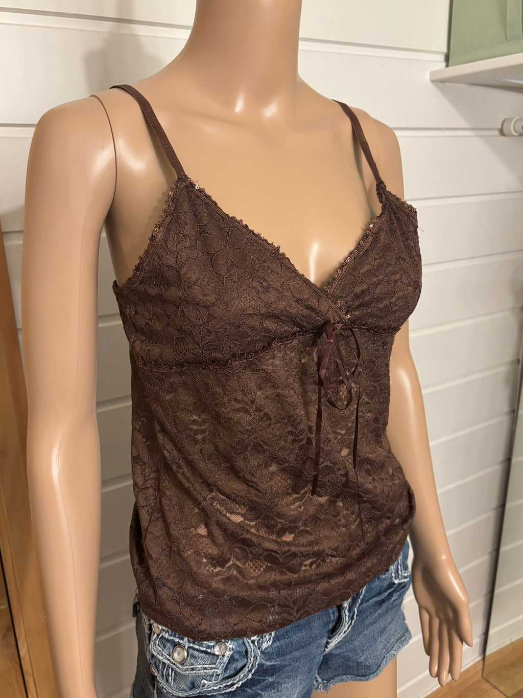 Brun Blonde Topp Glitter Detaljer