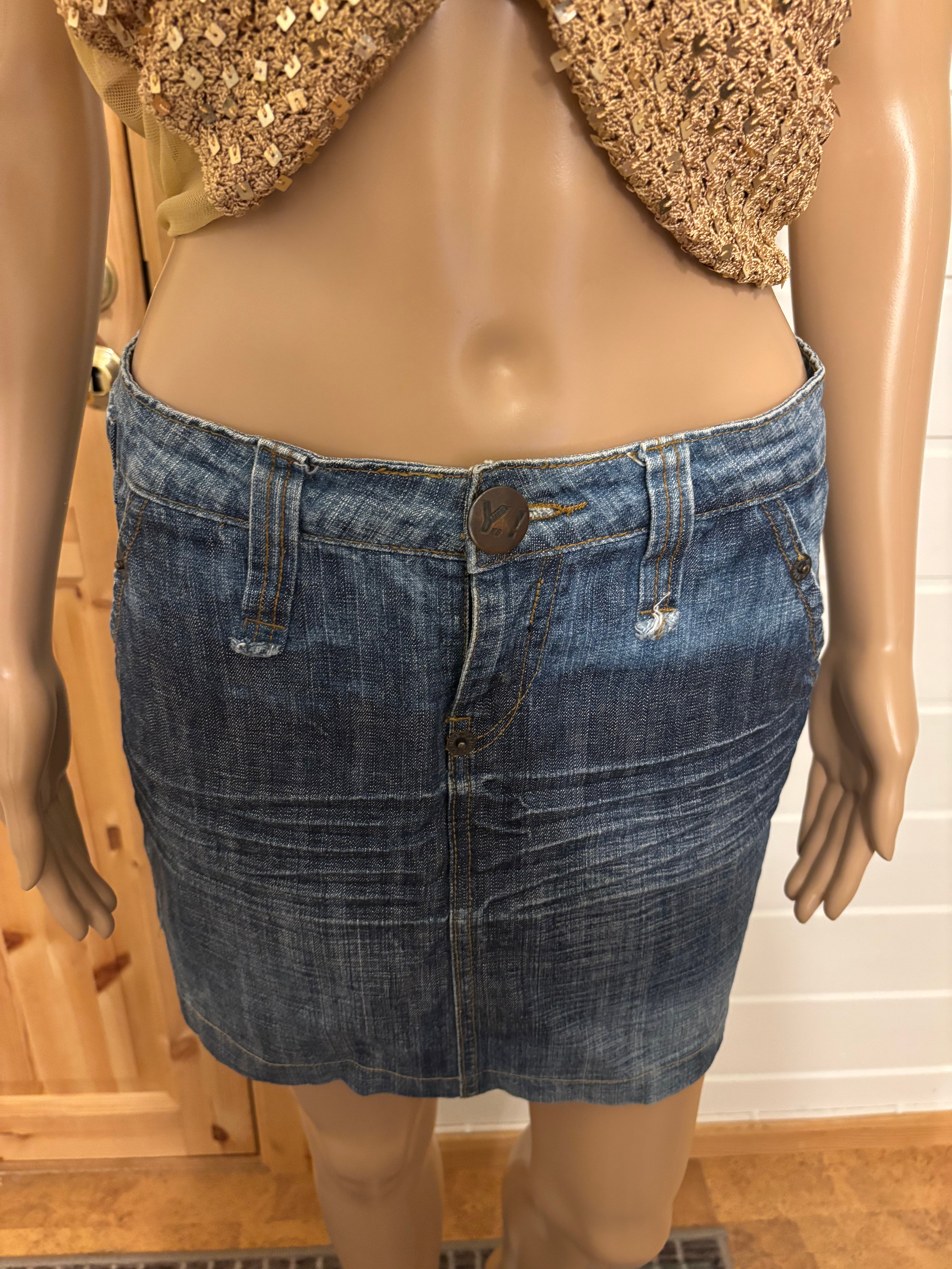 Mini Denim Skjørt