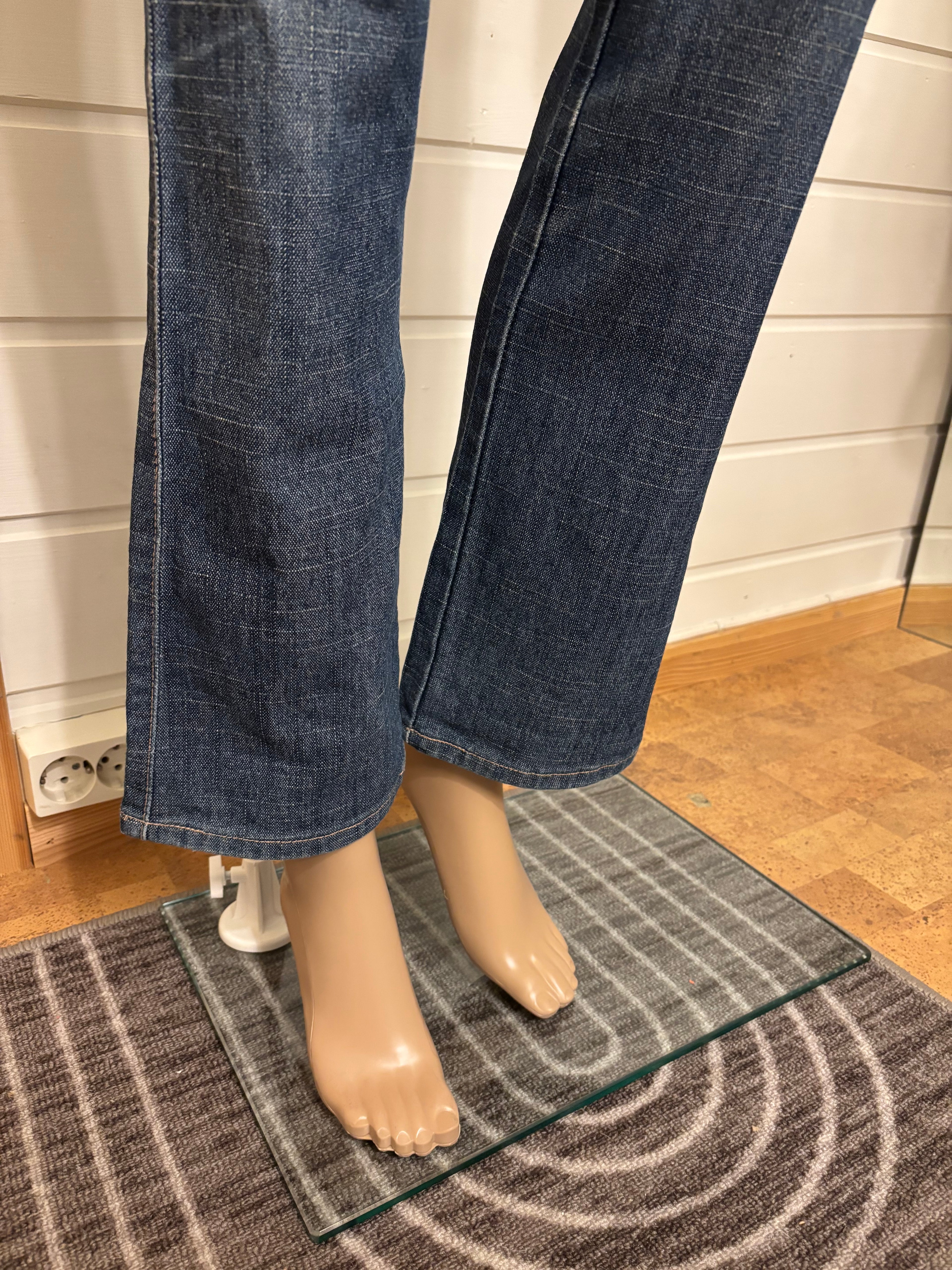 Mørkeblå Jeans Sleng