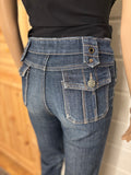 Vintage Jeans Sleng Pyntede Lommer
