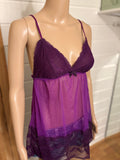 Mørkelilla Babydoll Topp