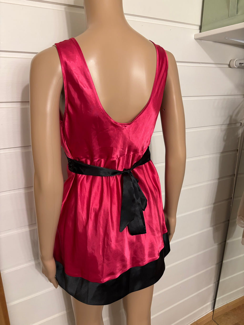 Rosa Svart Babydoll Topp